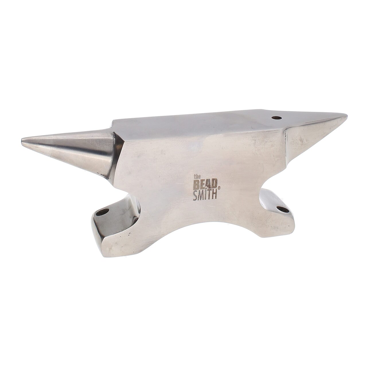 The Beadsmith Dual-Ended Horn Anvil – Mini Size 2.5 x 1 x 1.5 inches – 118mm Tip to Tip – 13.11oz/0.82lbs – Made of Solid Steel – Flat Horn and Rounded Horn – Use for Hardening Wire Designs